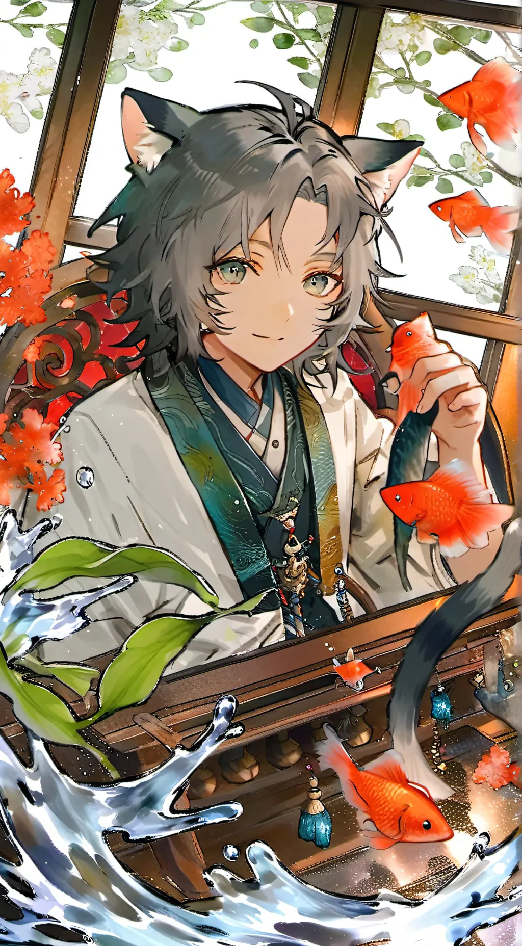 ai character: Silver Splash Spir background