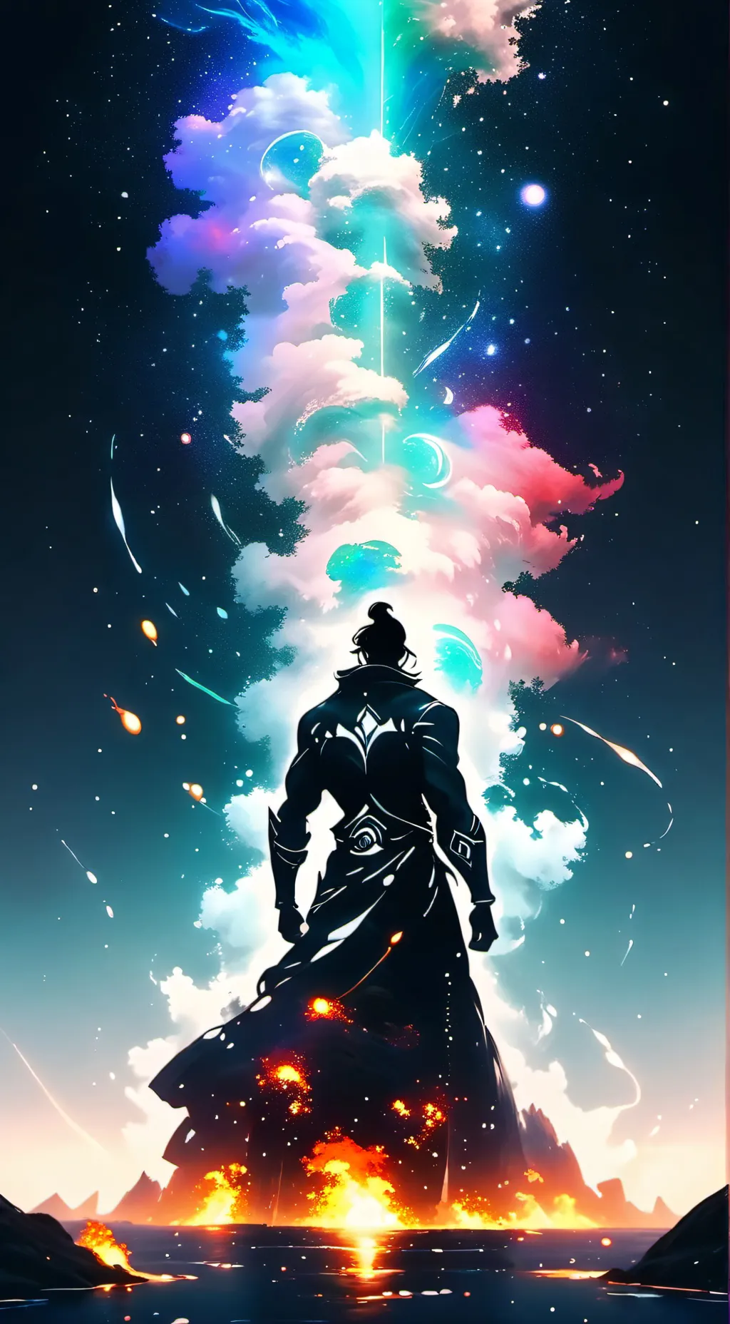 ai character: Avengers x Element background