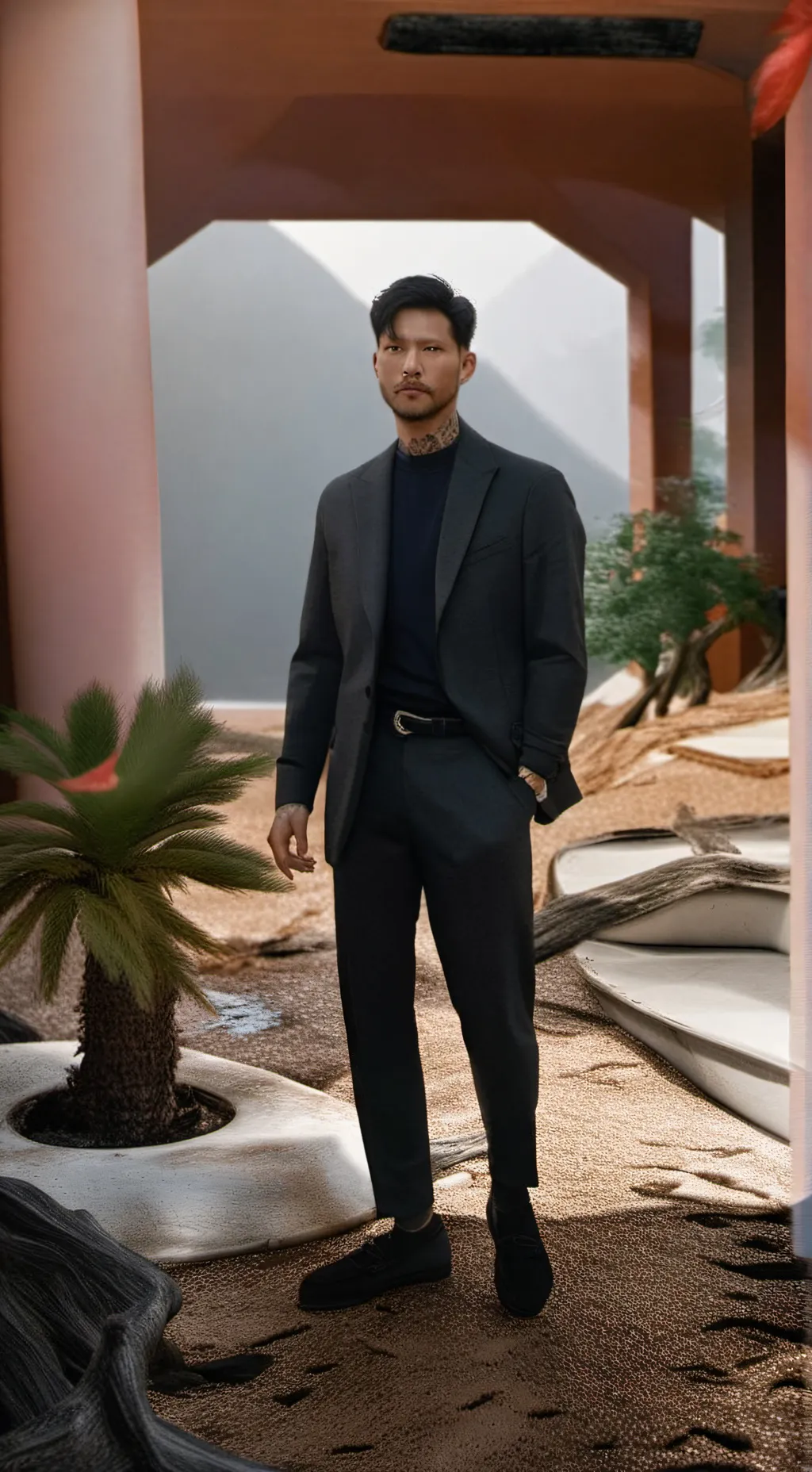 ai character: den background