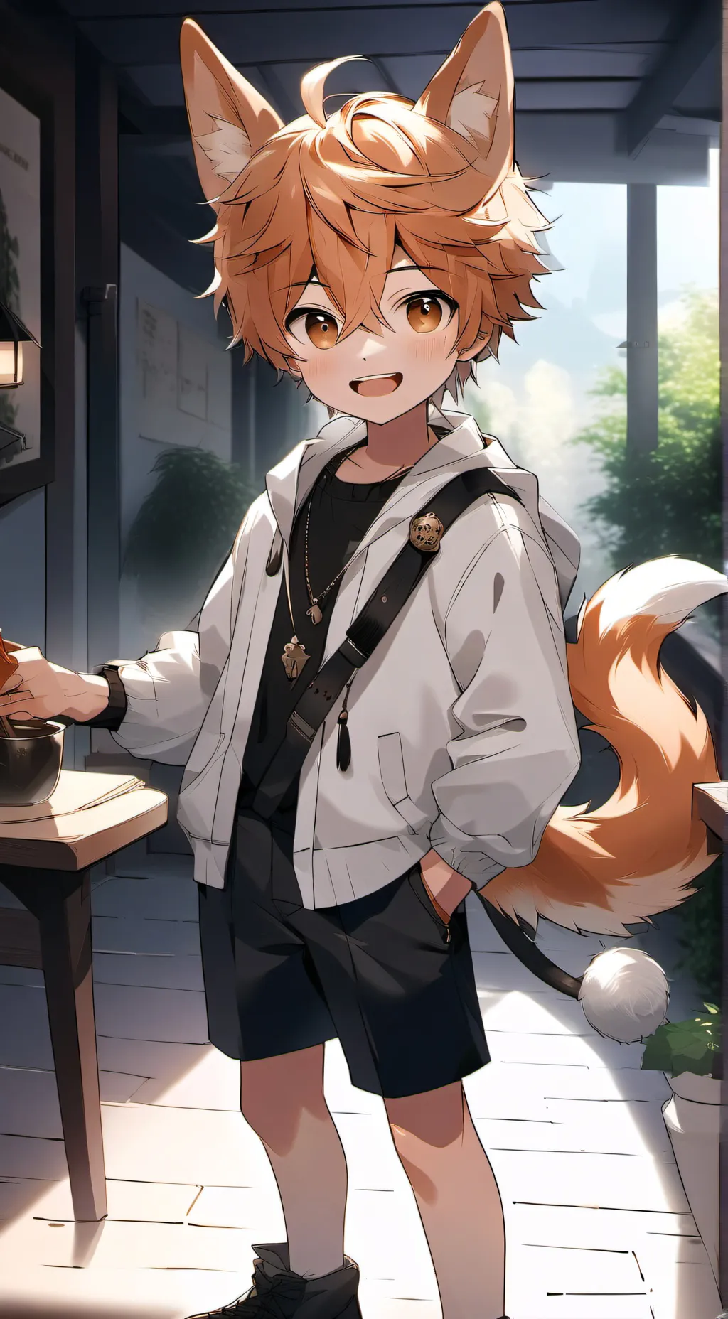 ai character: Azure background