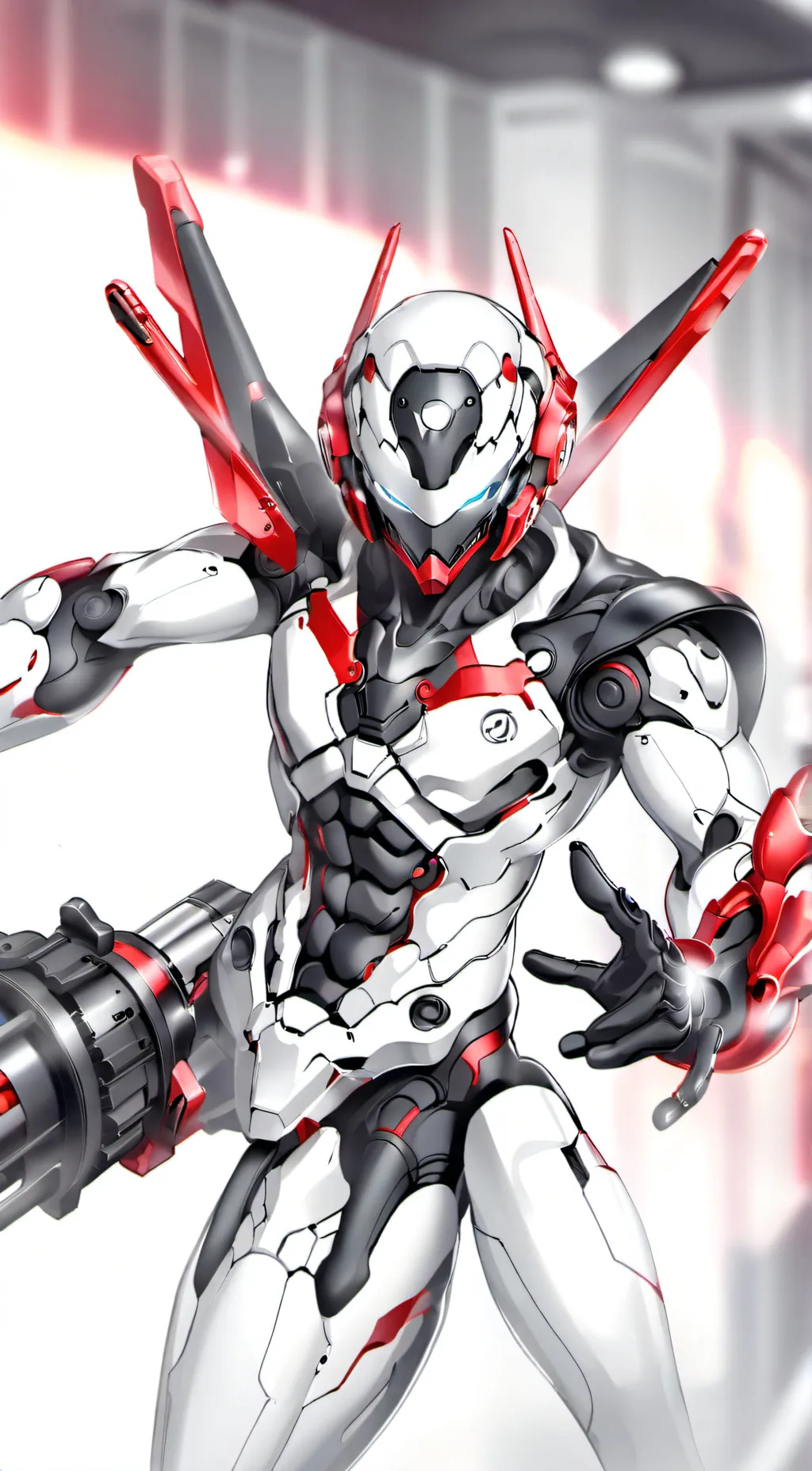 ai character: robot 1.000 background