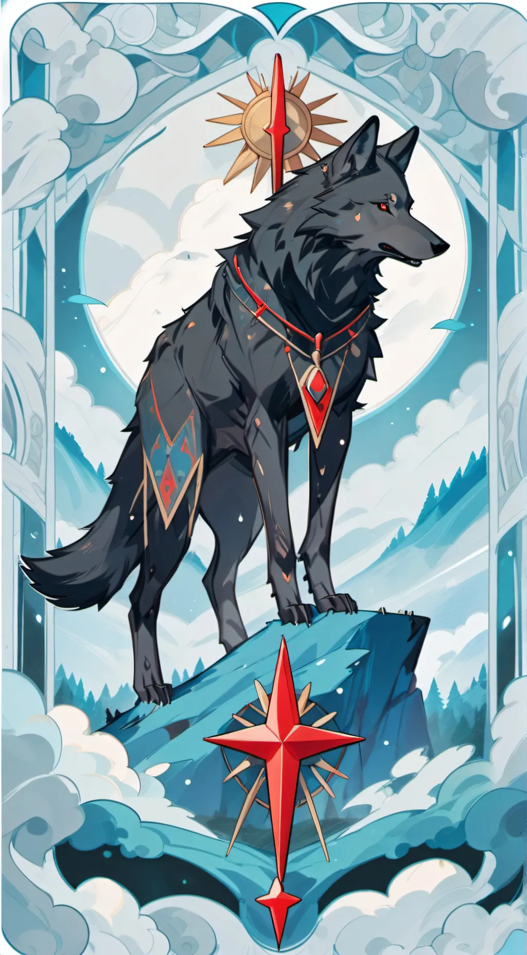 ai character: 🐾The Red Wolf🐾 background