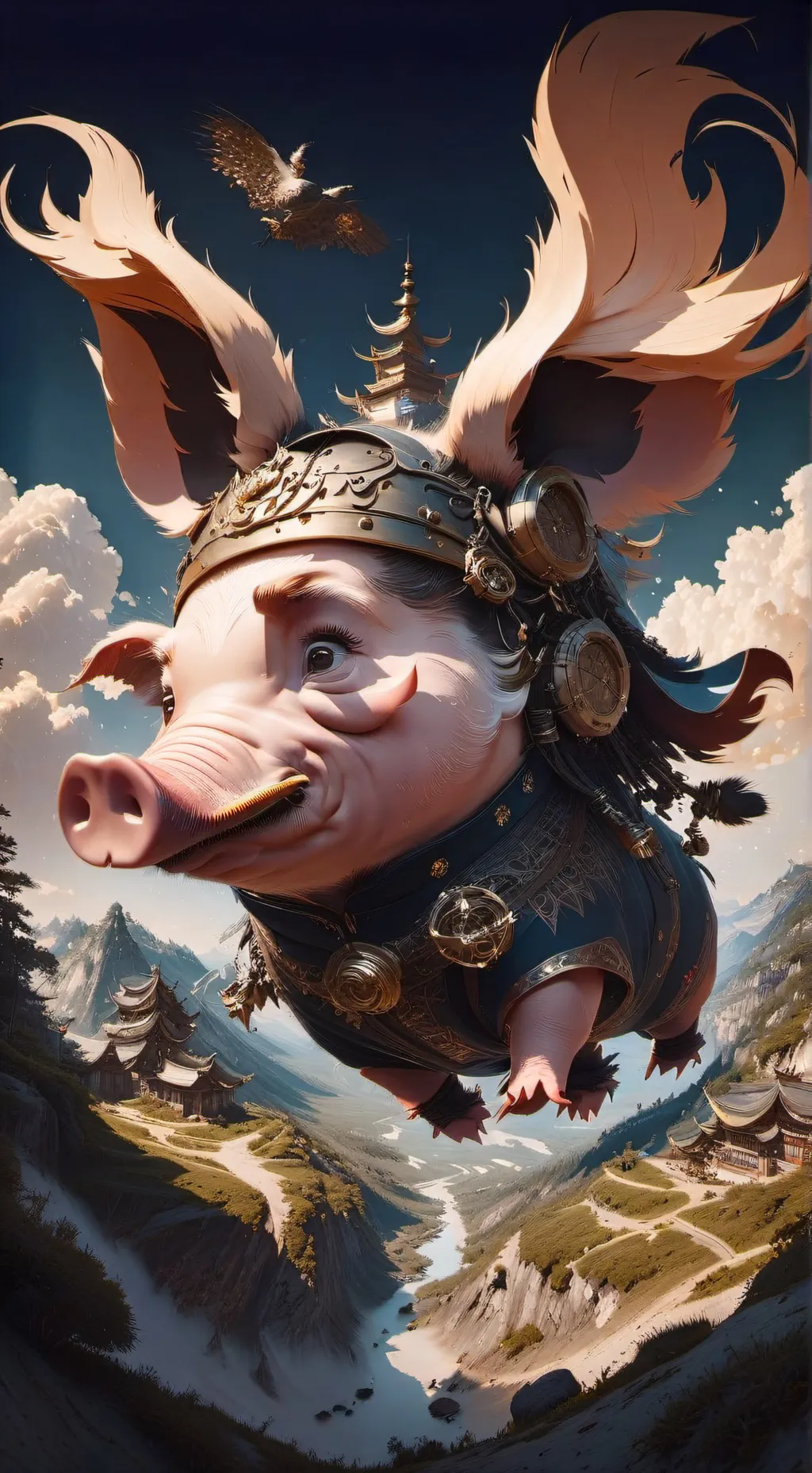 ai character: when pigs fly background