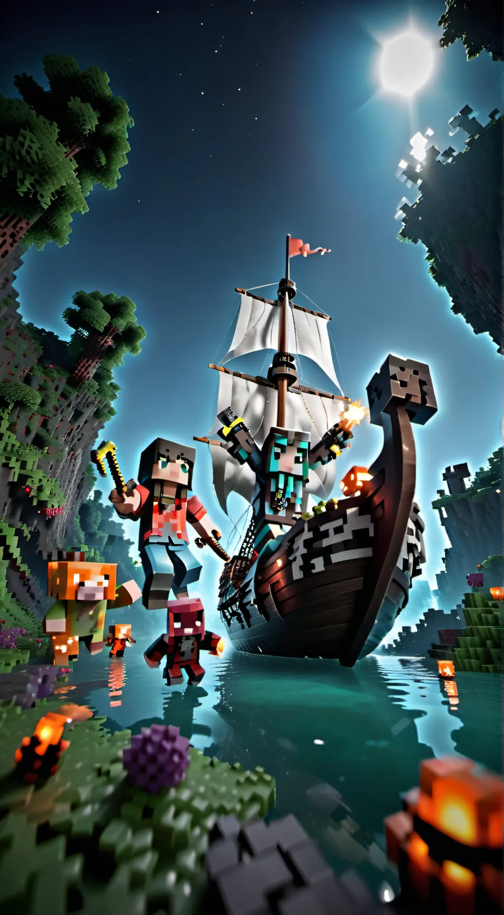 ai character: Minecraft  background