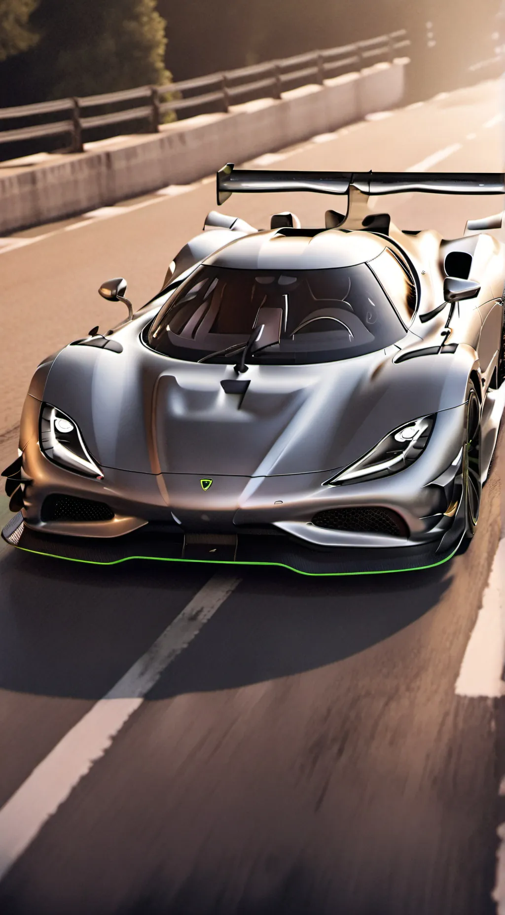 ai character: Koenigsegg jesko  background