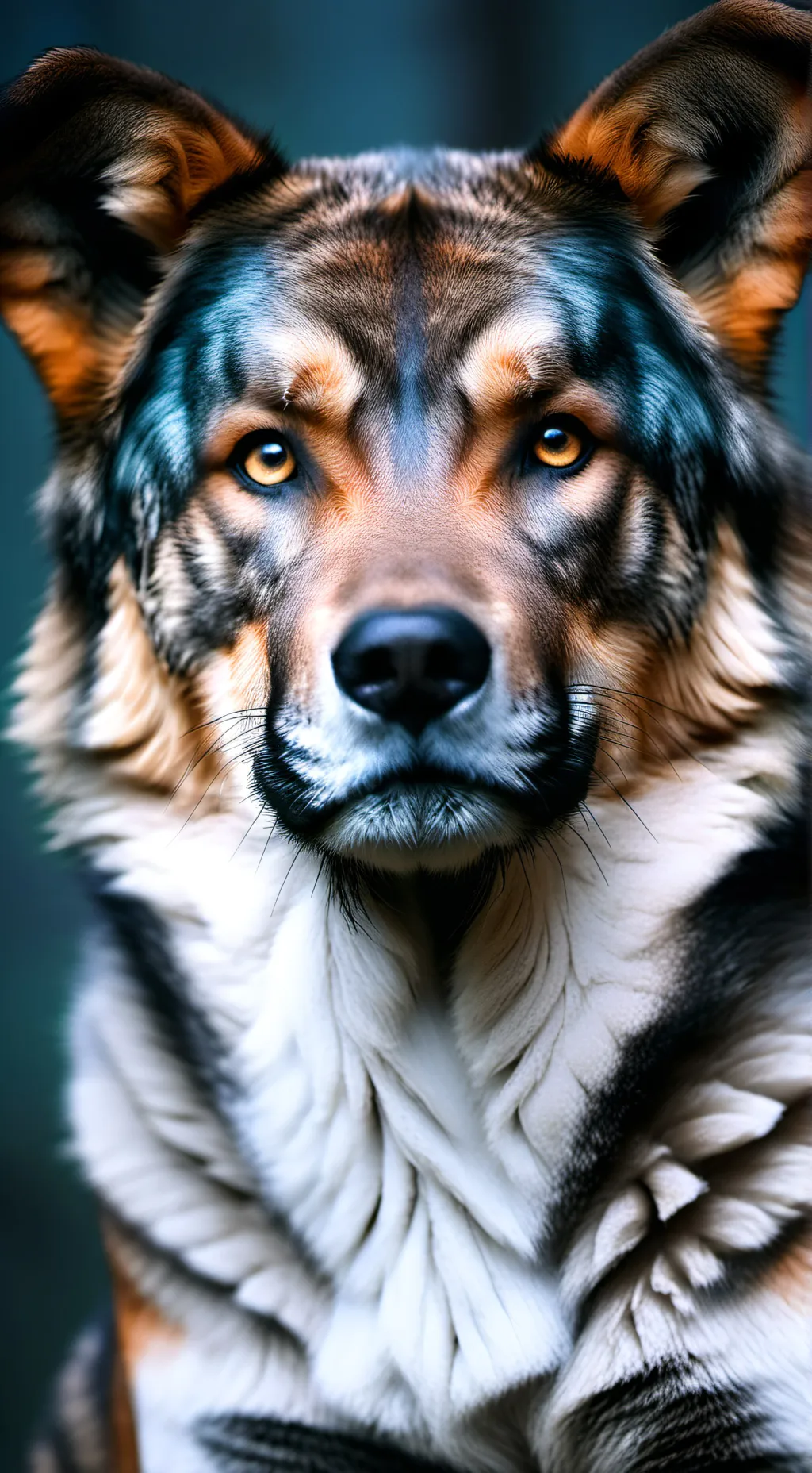 ai character: Dog on the street background