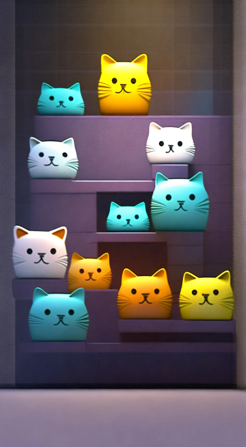 ai character: emoji cat heat  background