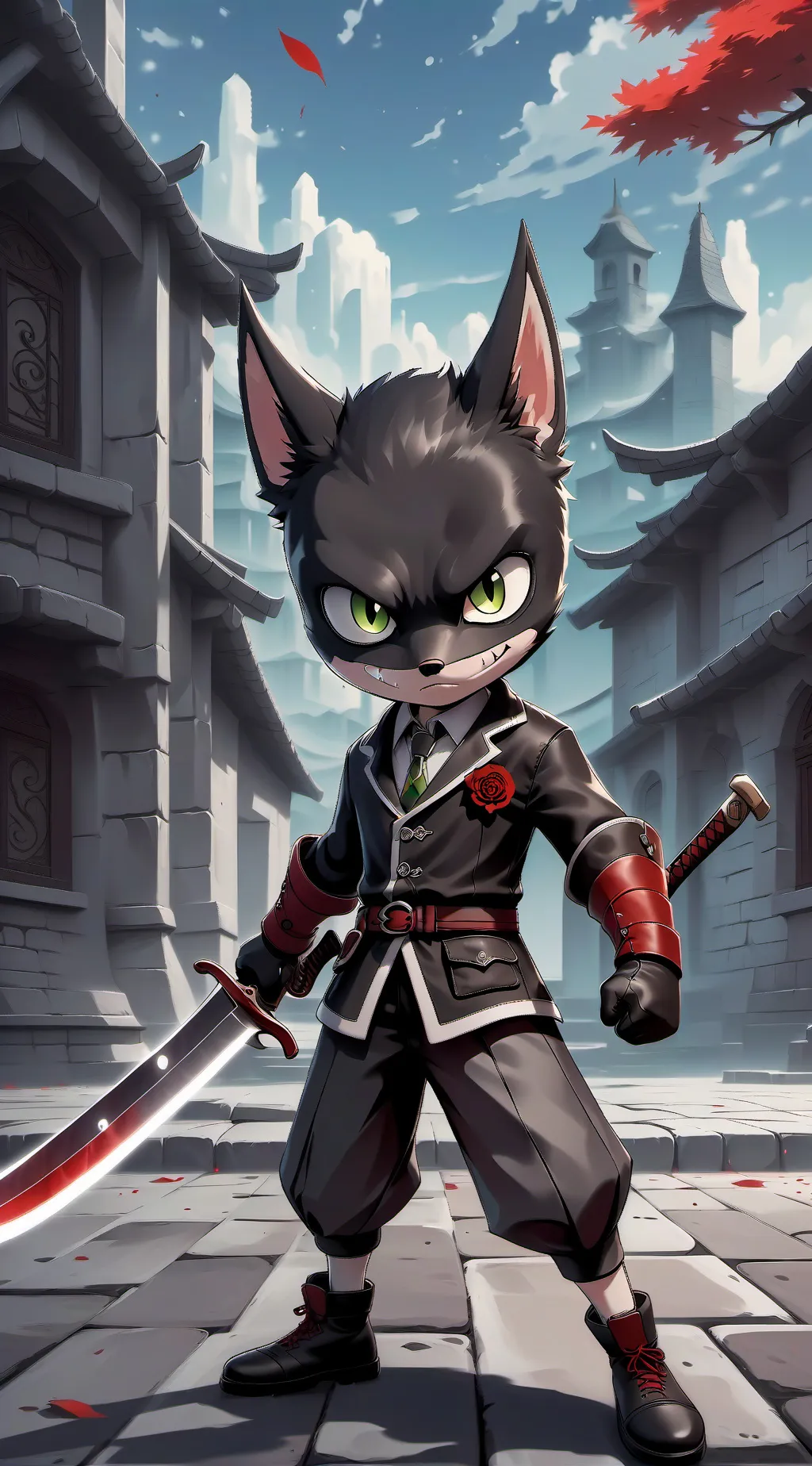 ai character: furry gerrero background