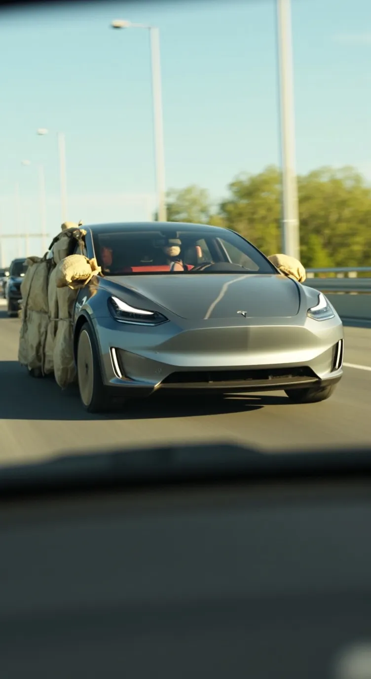 ai character: Tesla background