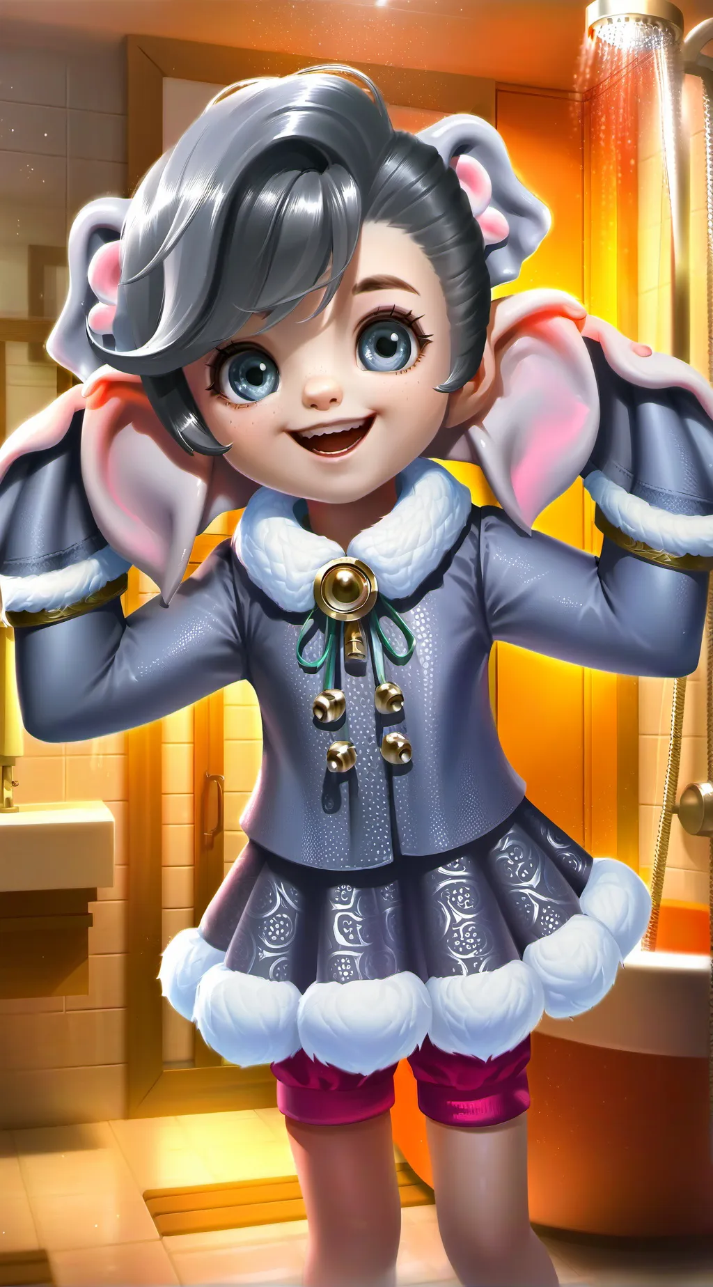 ai character: Gray Elephant Espiritu background
