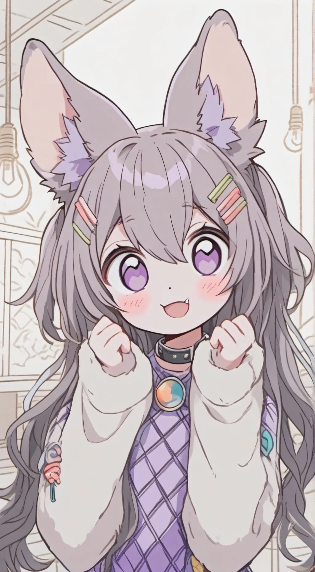 ai character: Purple Furrie Spirit background