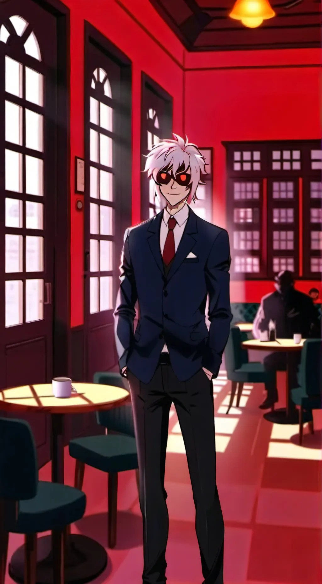 ai character: shocked man background