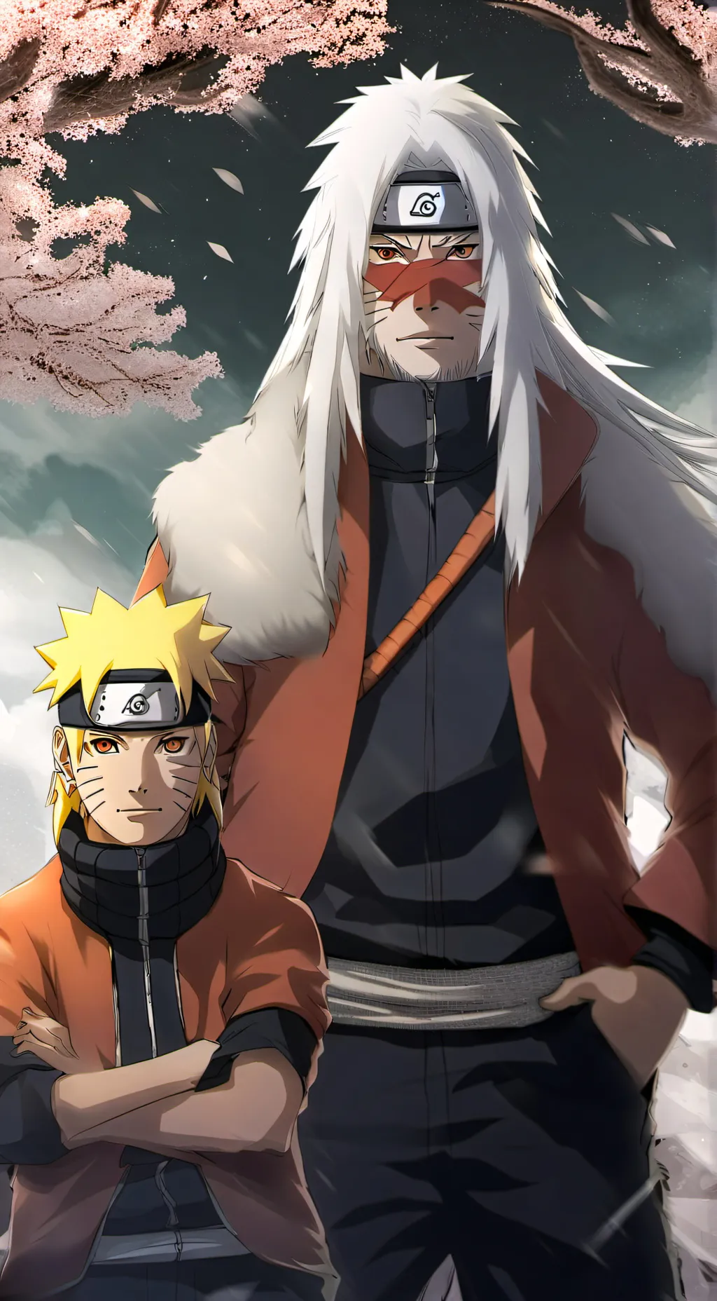 ai character: Naruto and Jiraiya background