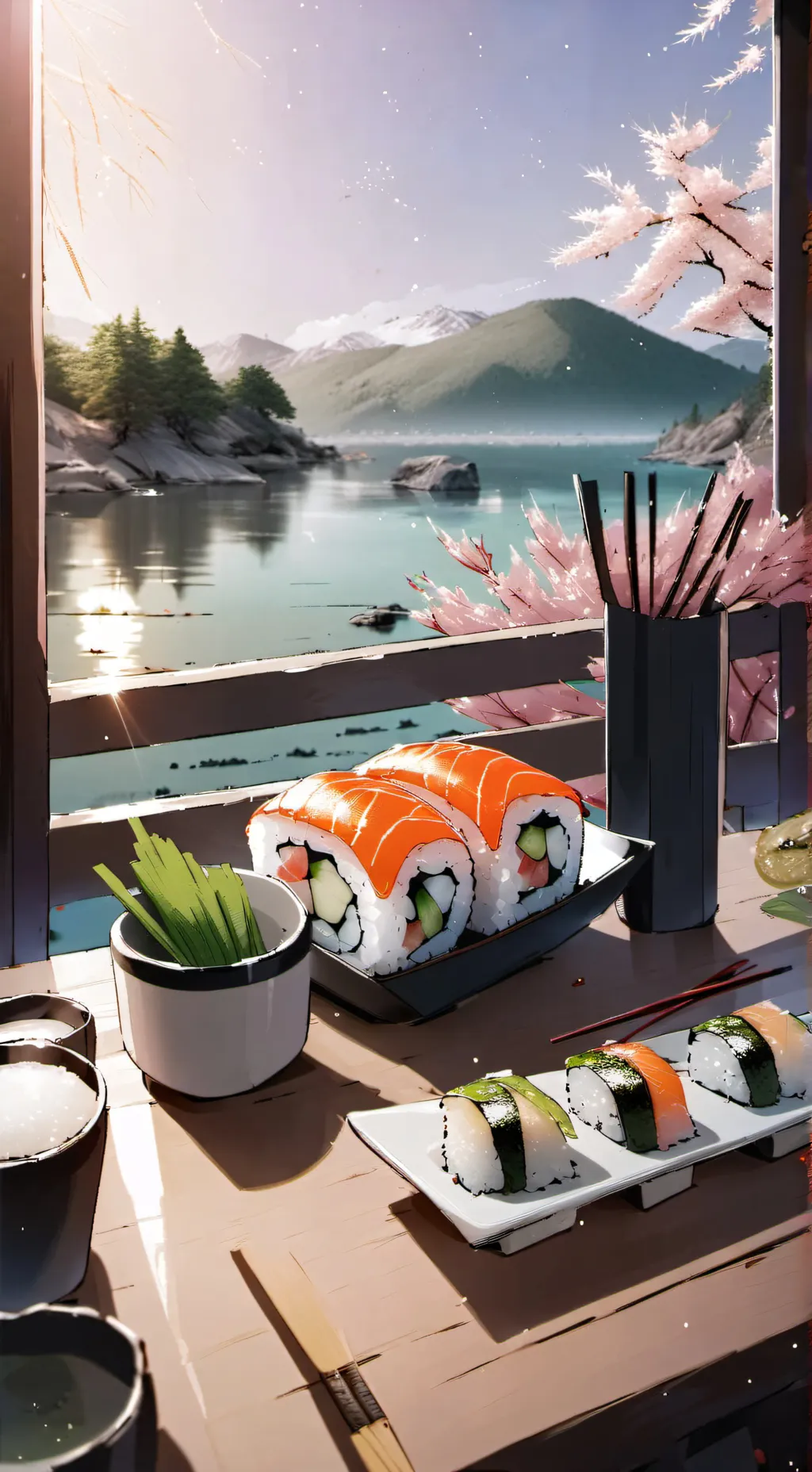 ai character: sushi  background