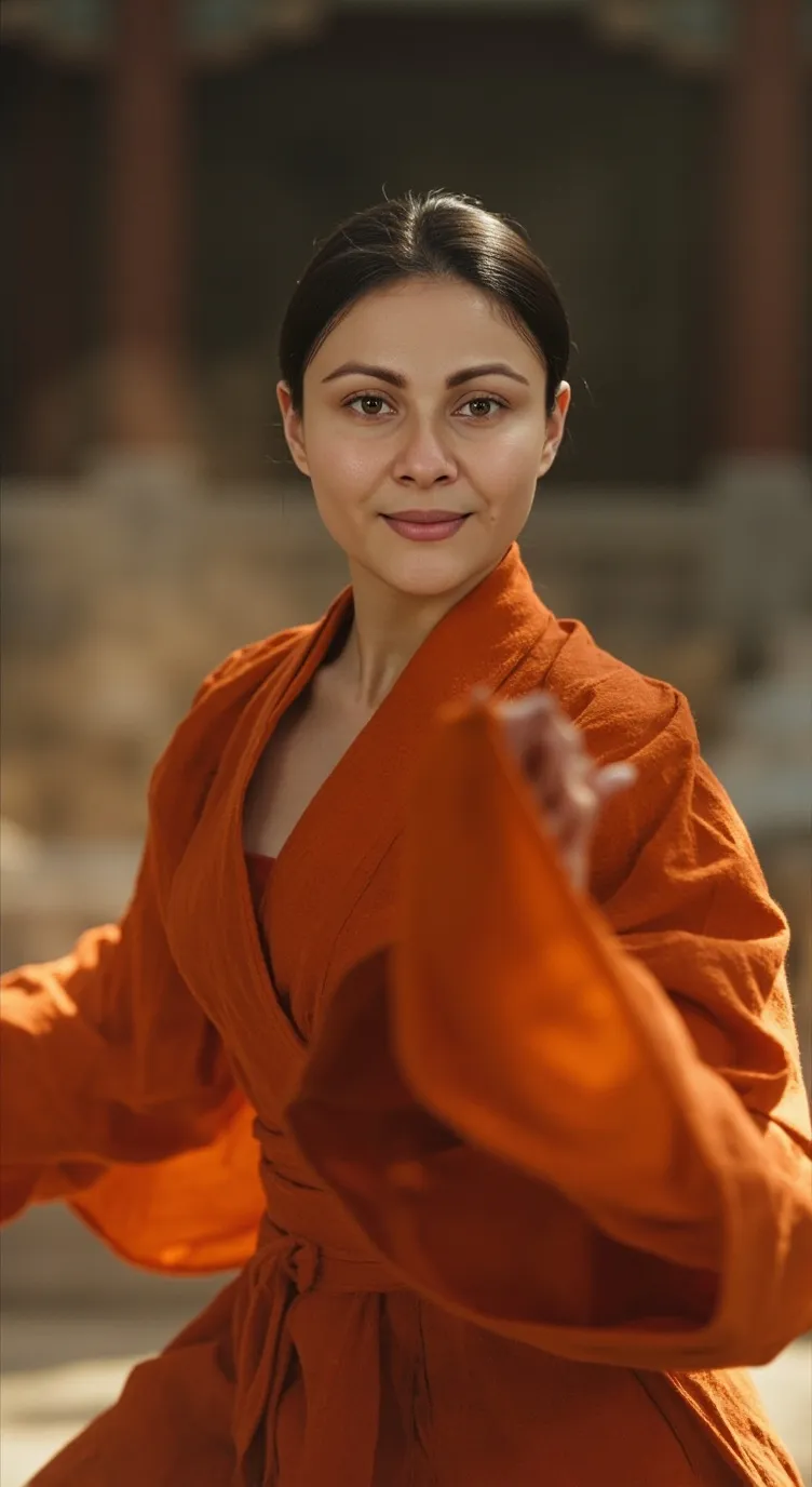 ai character: Shaolin Grace background