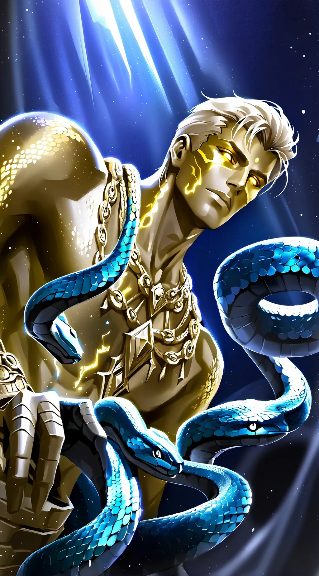 ai character: Kintsugi background