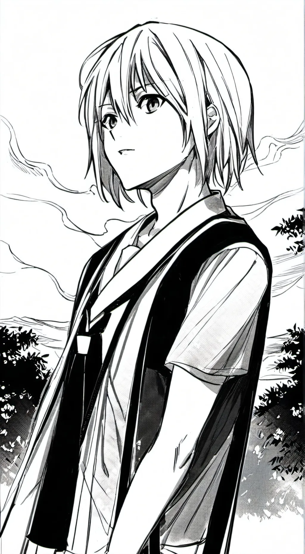 ai character: Kurapika lycée  background