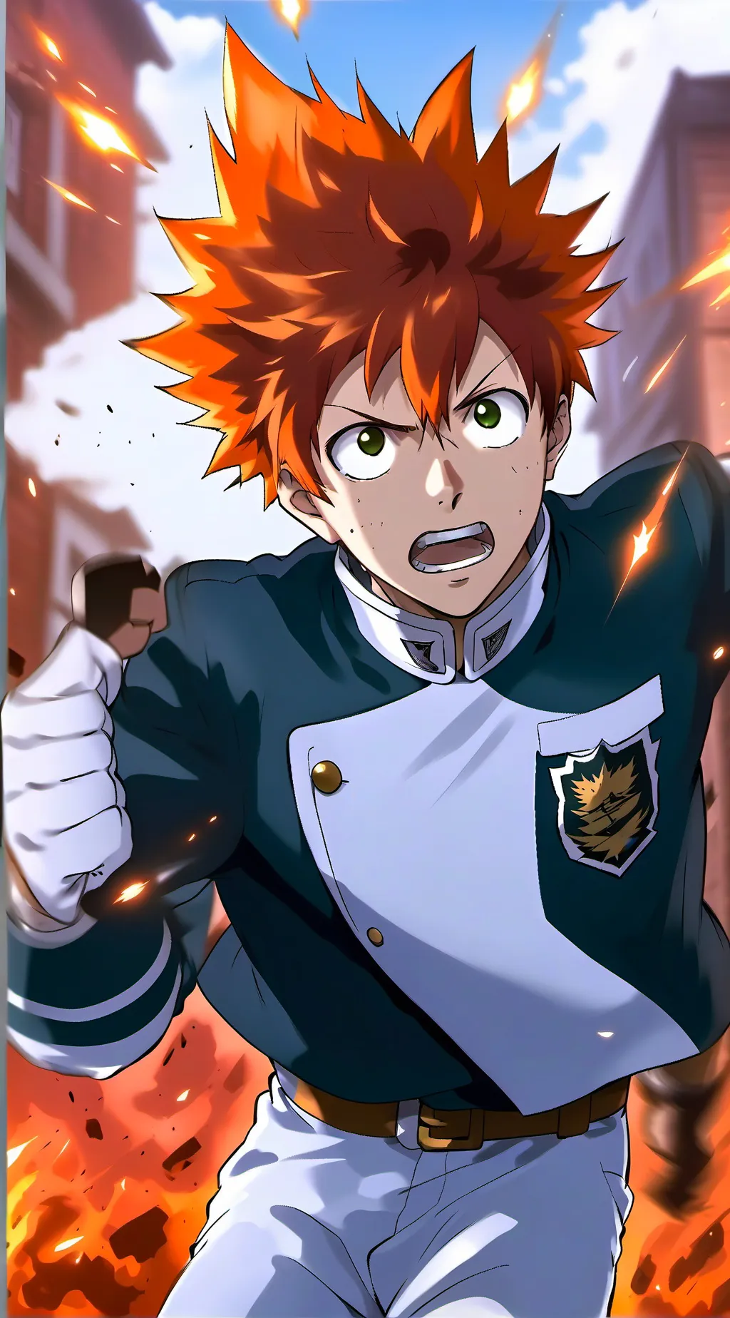 ai character: Bakugo Katsuki background