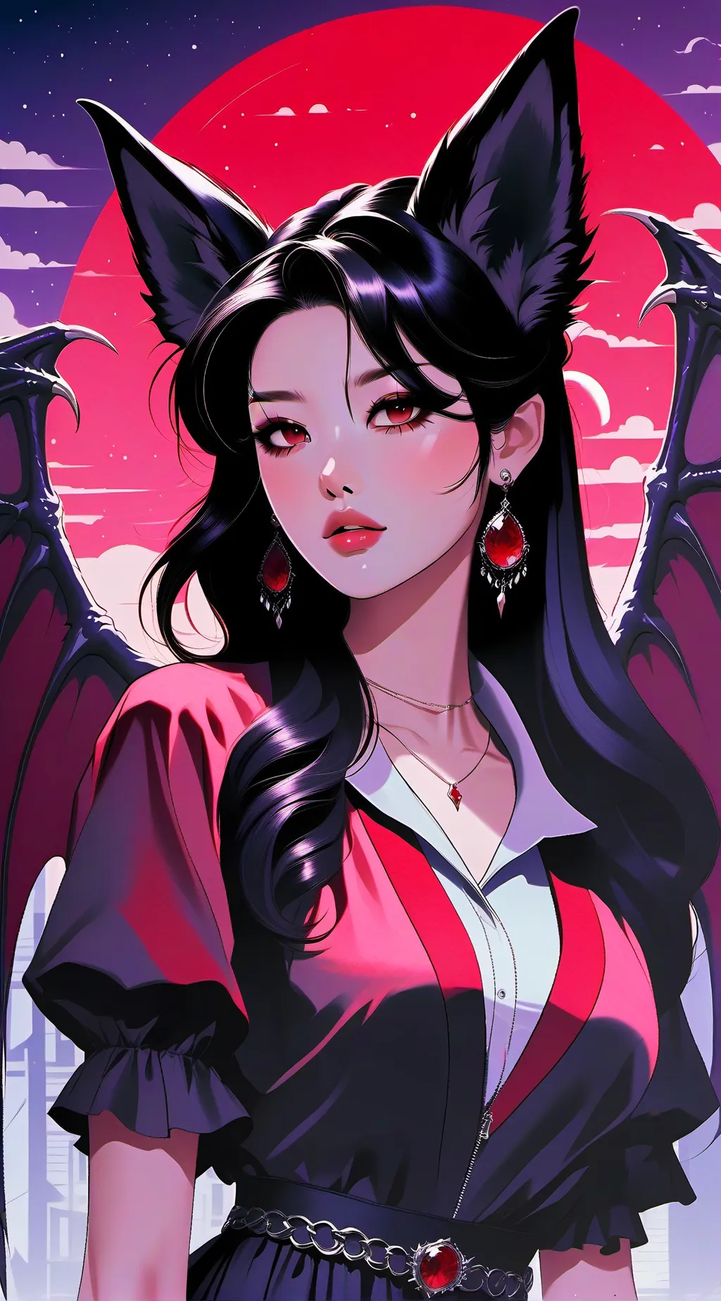 ai character: Leah  background