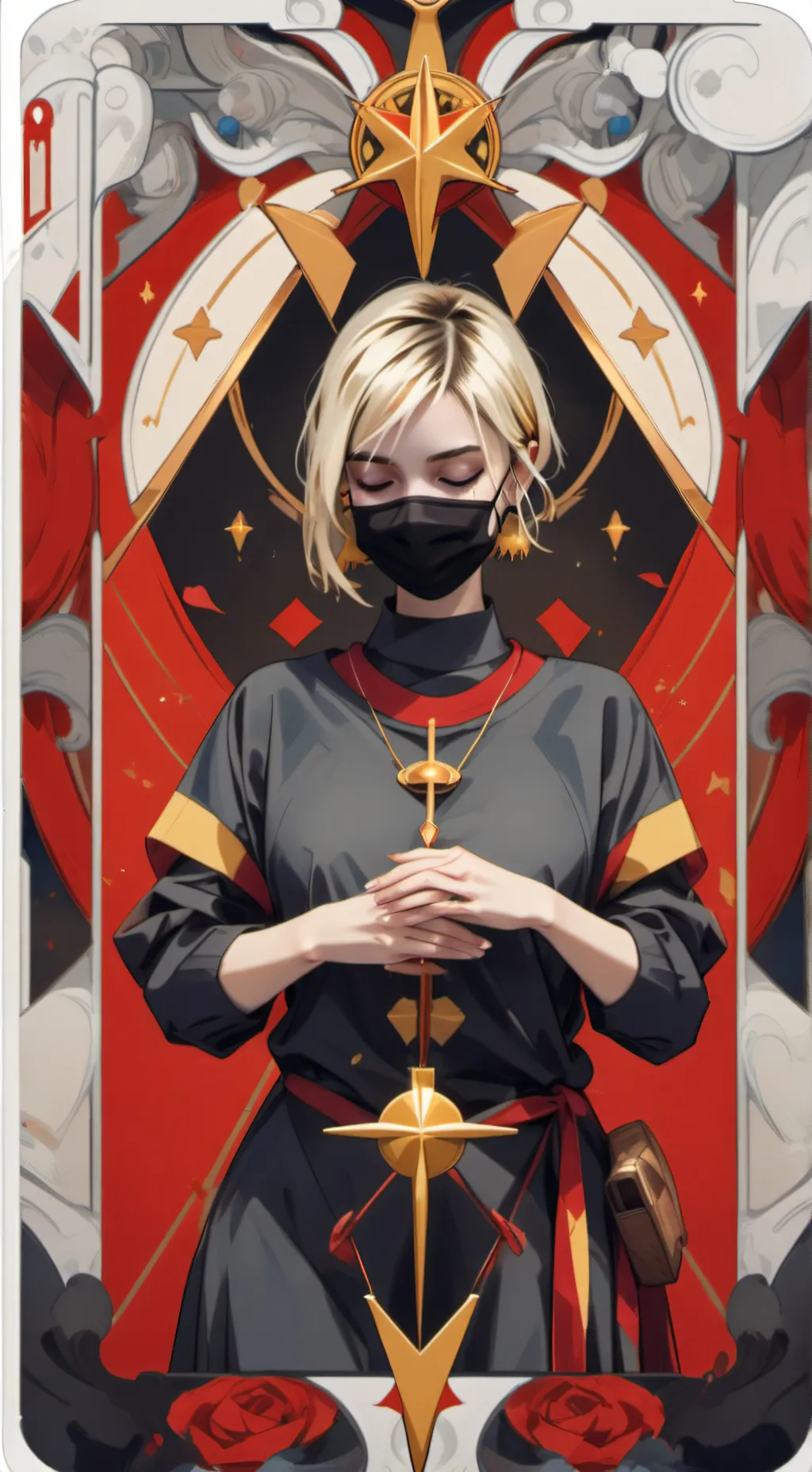 ai character: Violet background