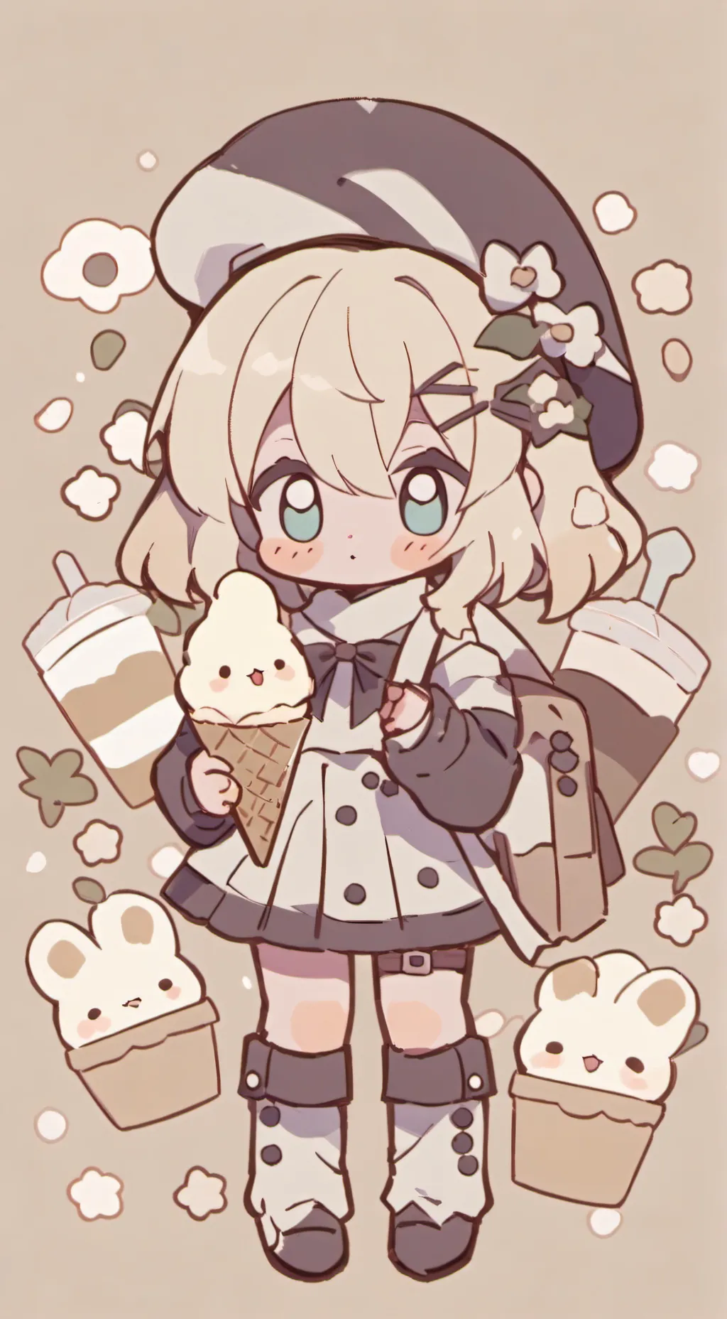 ai character: Pure vanilla  background