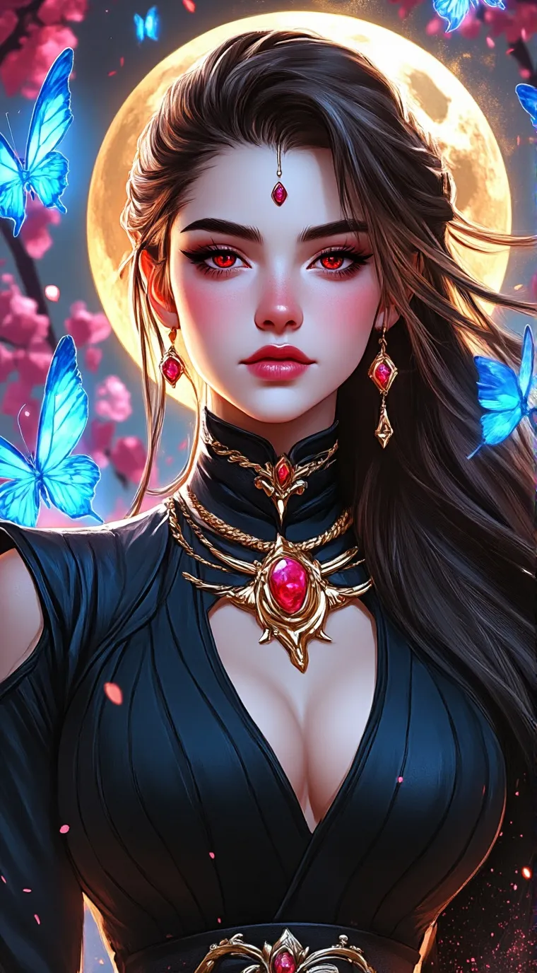 ai character: Pink background