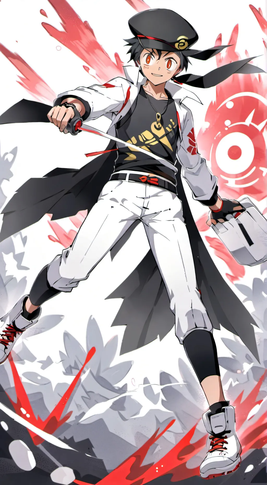 ai character: ash background