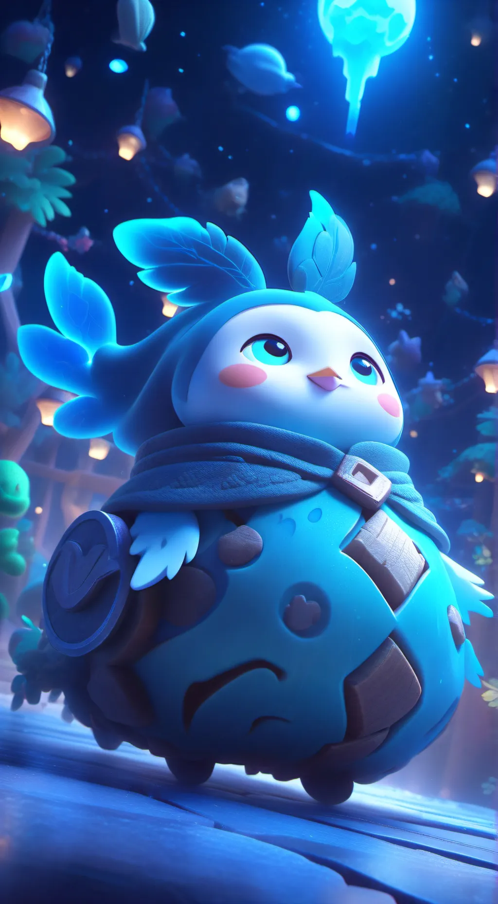 ai character: head girl as chin background
