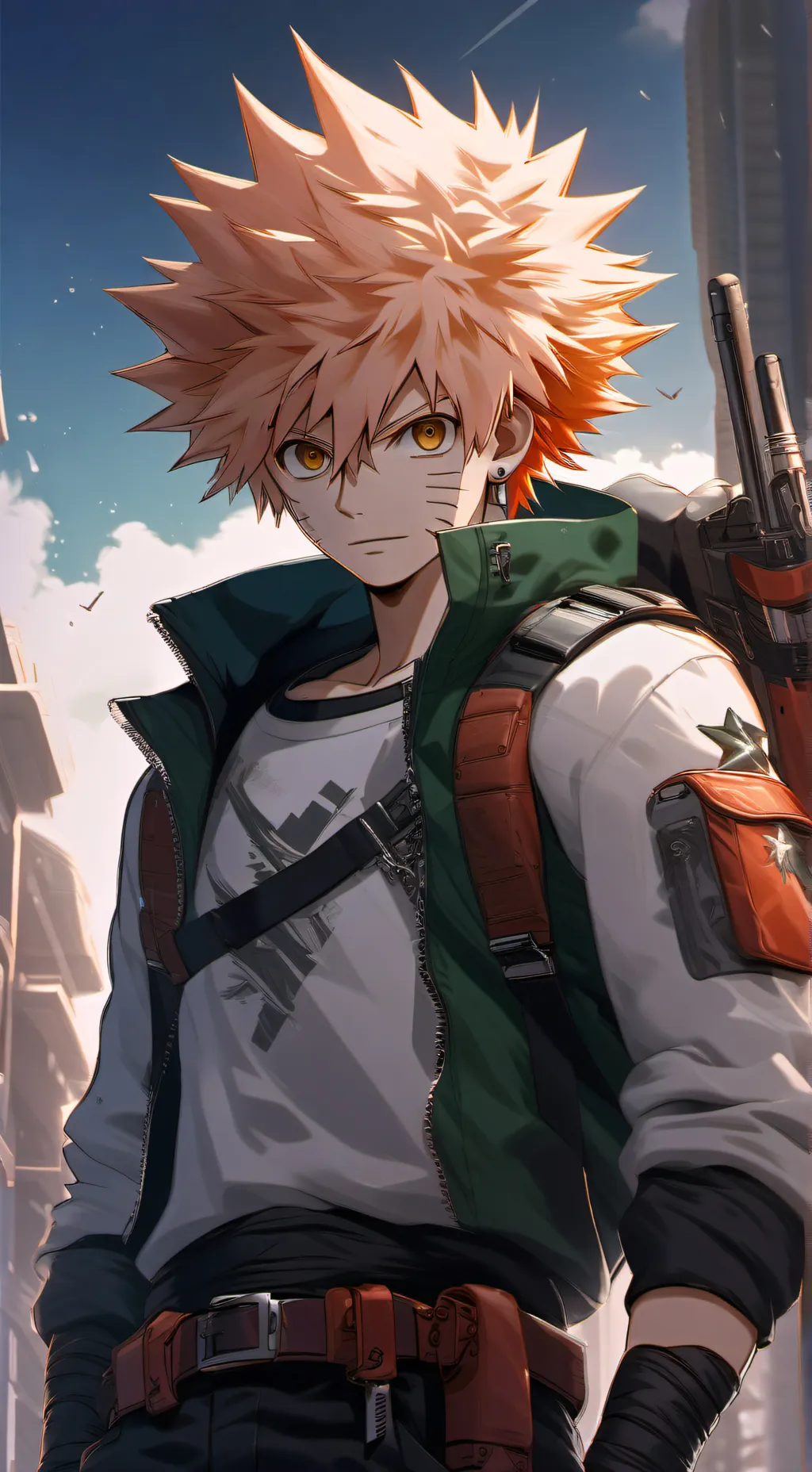 ai character: Kacchan Bakugo💥💢 background