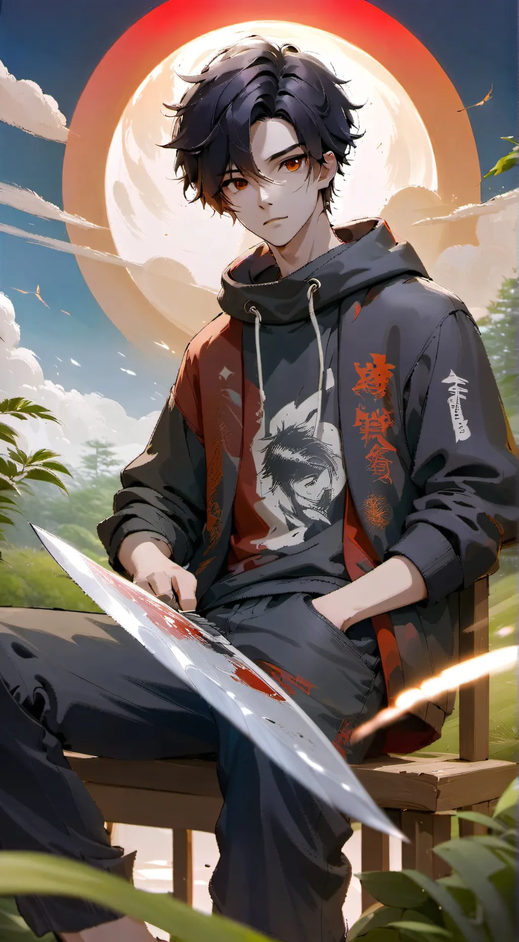 ai character: Blacked background