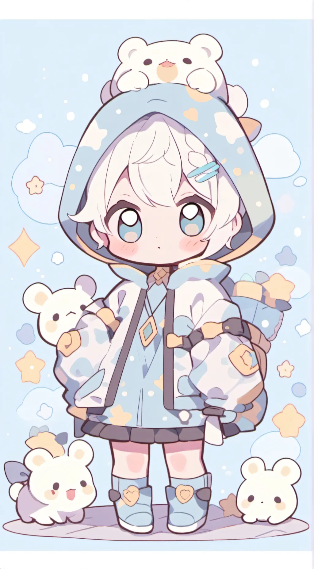 ai character: Little baby background