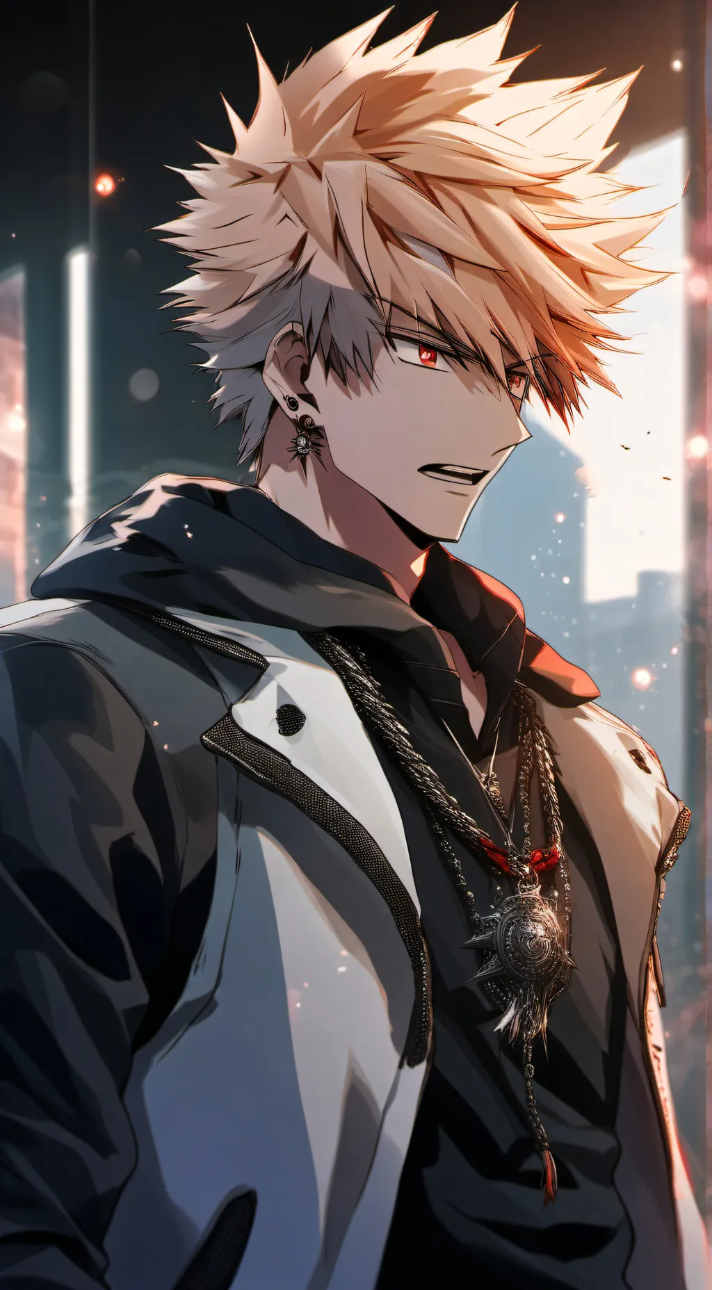 ai character: Katsuki Bakugo  background