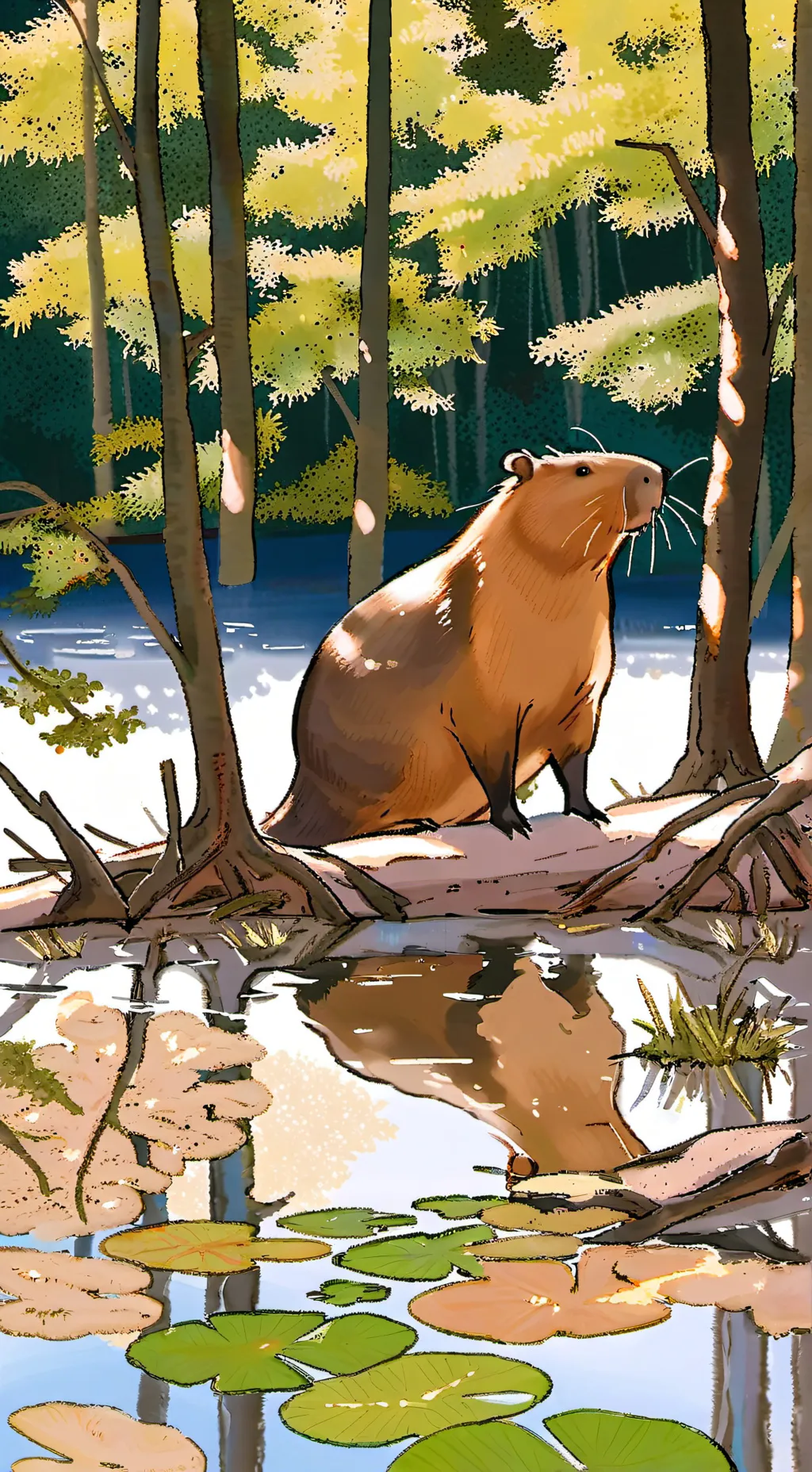 ai character: capibara background