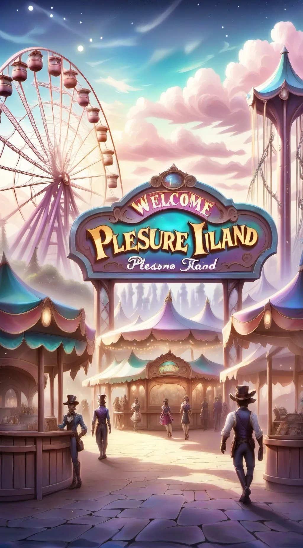 ai character: Pleasure Island  background