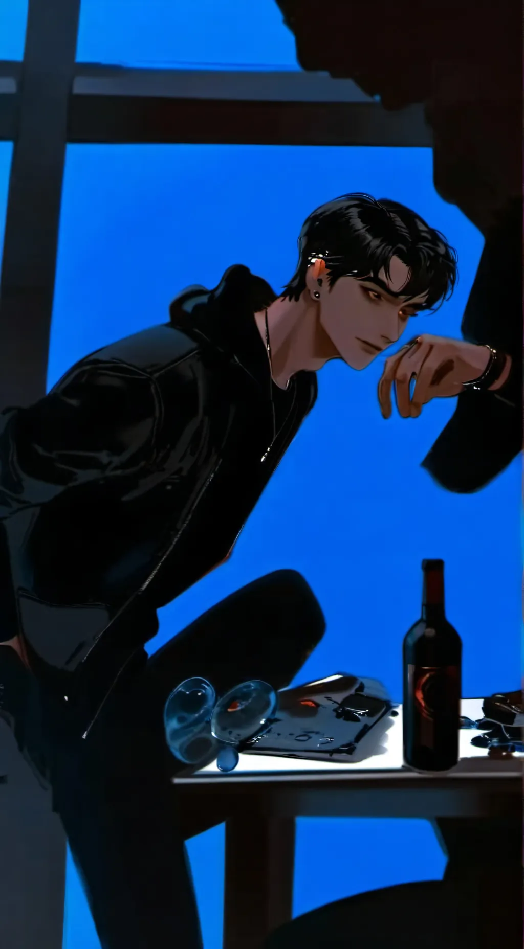 ai character: asher  background