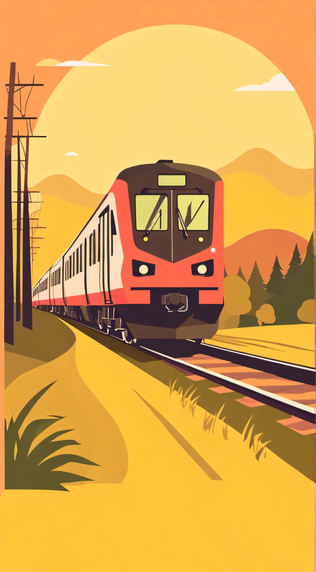 ai character: catnap on a train! background