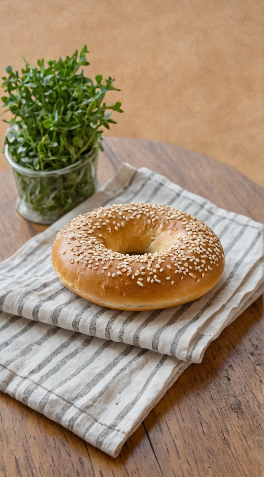ai character: bagel background