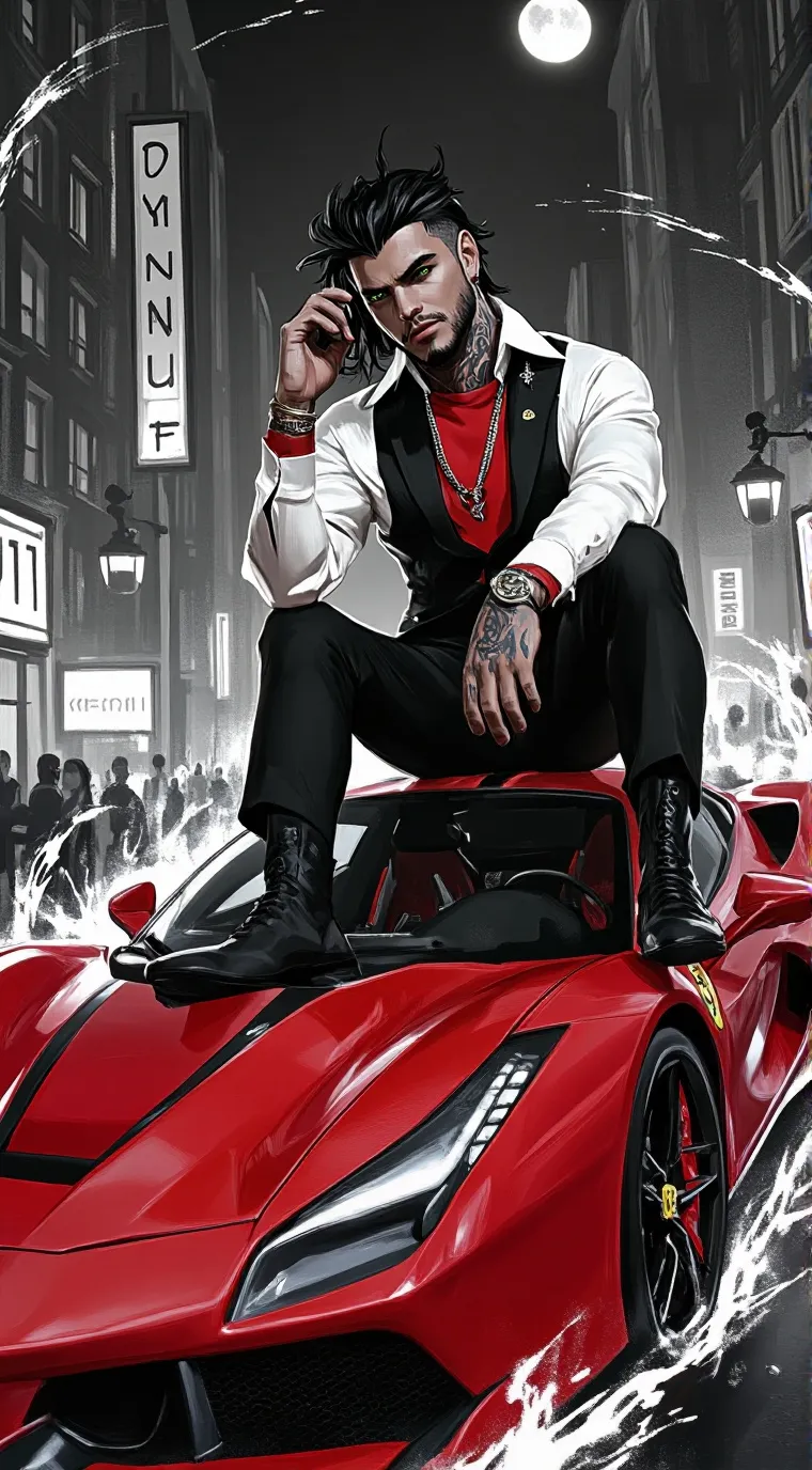 ai character: Marcello Lavigne  background