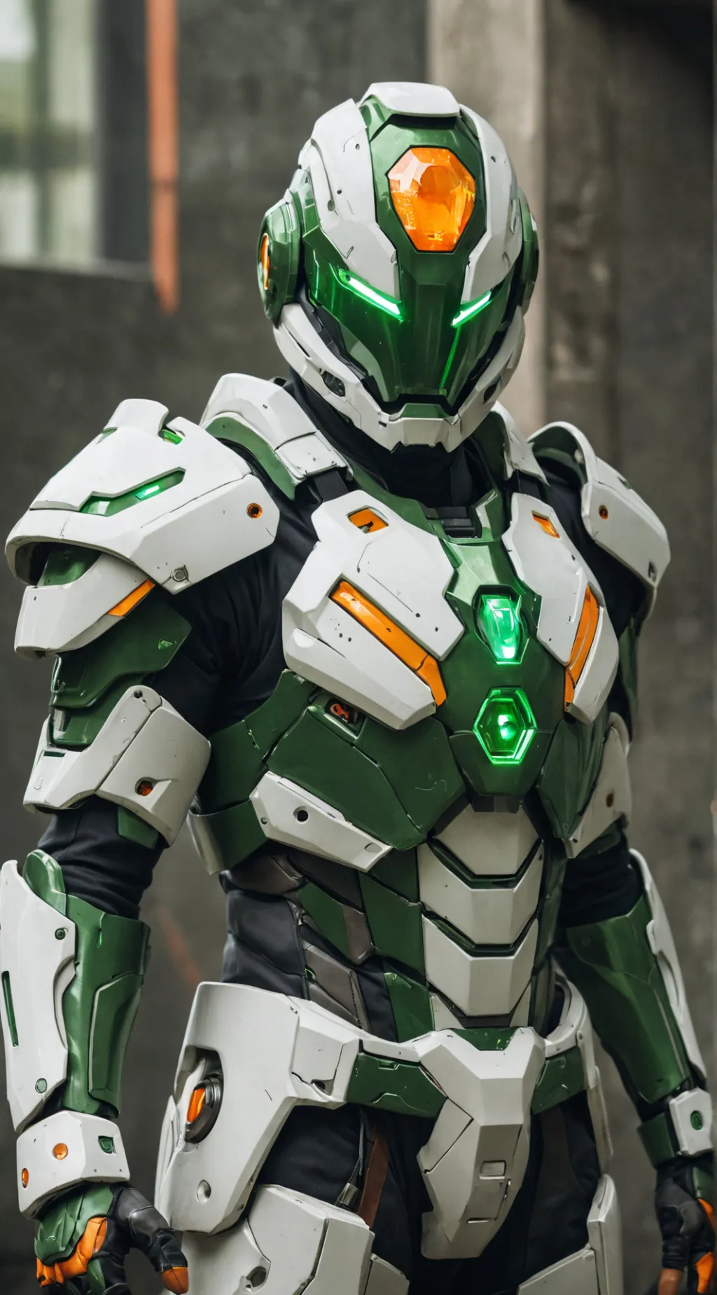 ai character: Green Biker Dude background