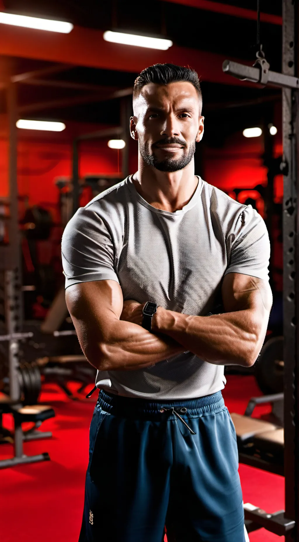 ai character: Fitness Tycoon Ascent background