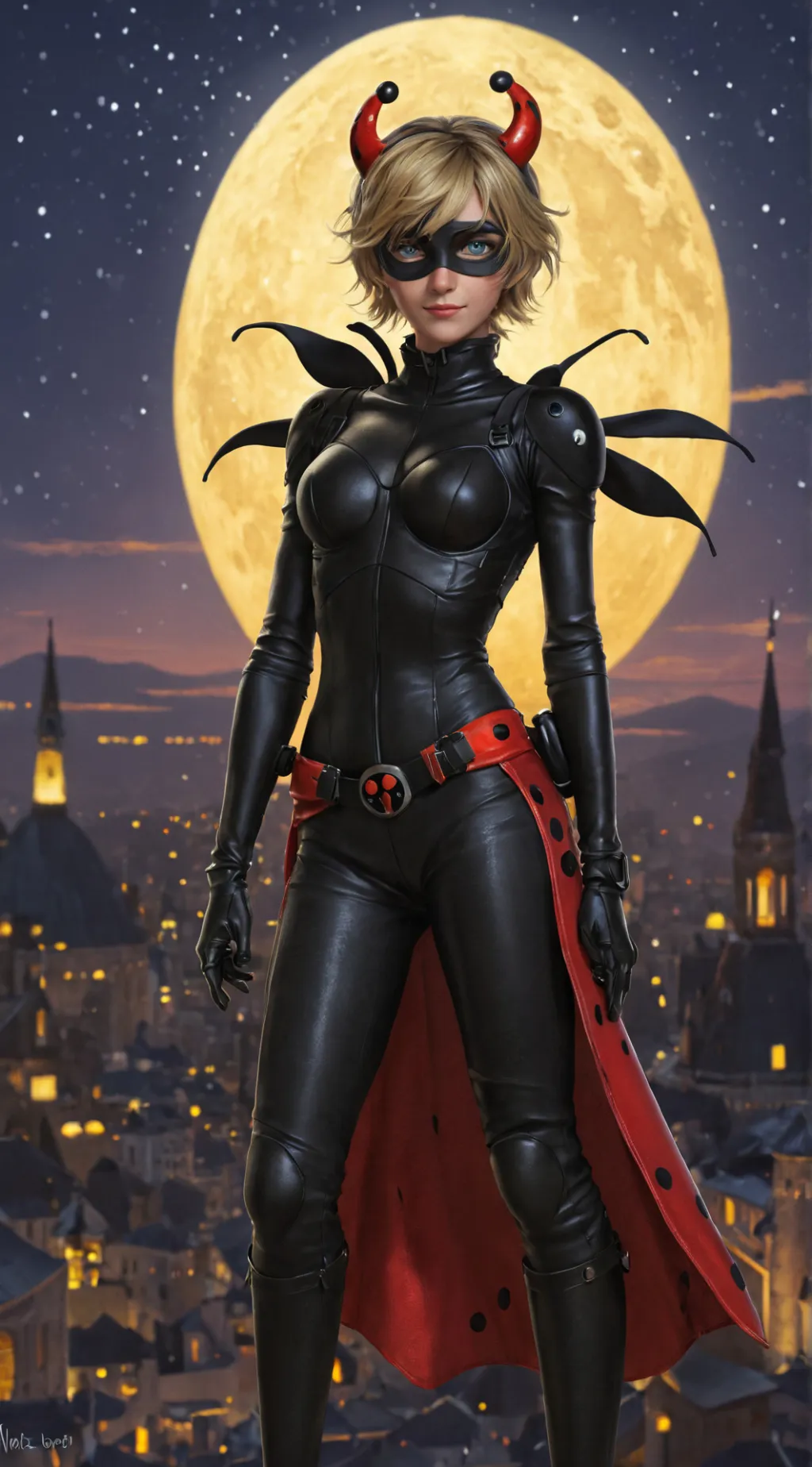 ai character: Ladybugandchatnoir background