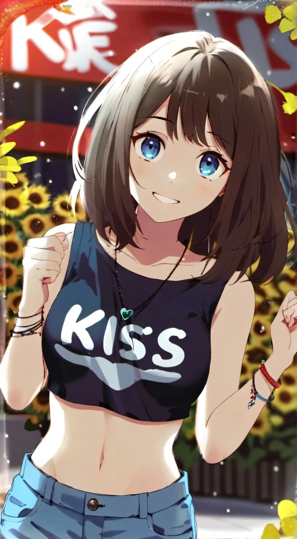 ai character: Kiss free (Bella) background