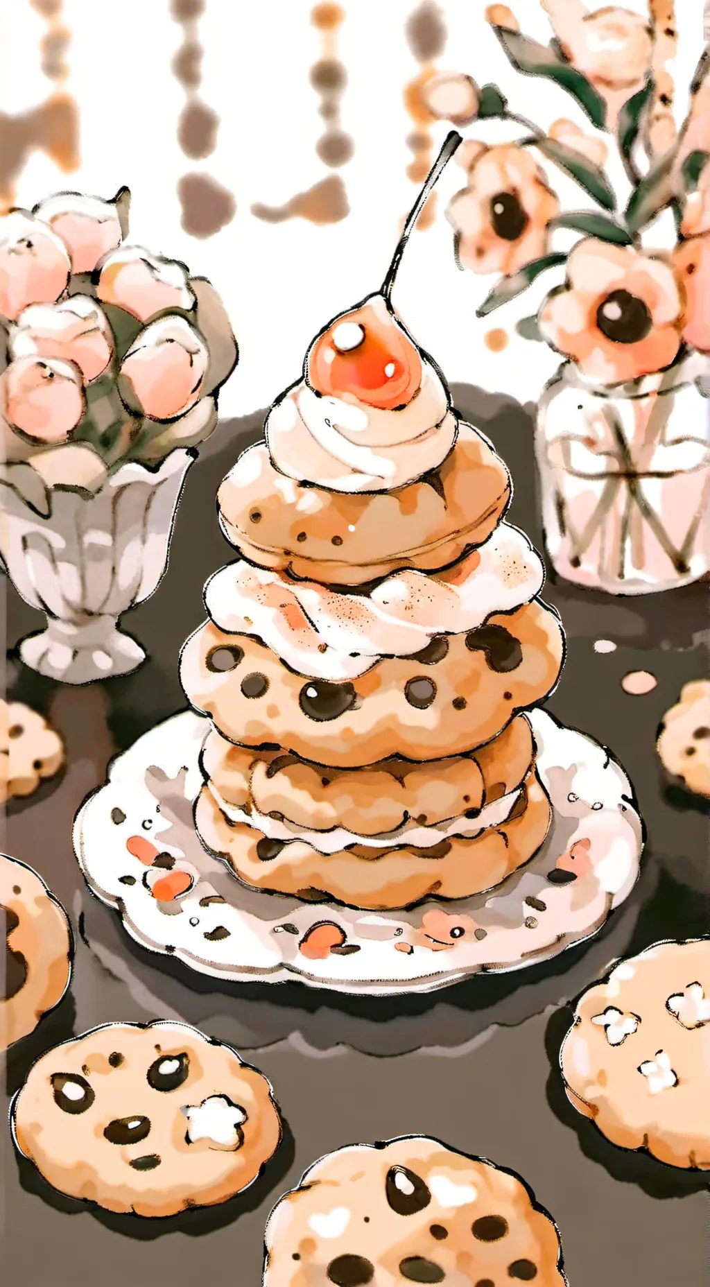ai character: Sick beast cookies background