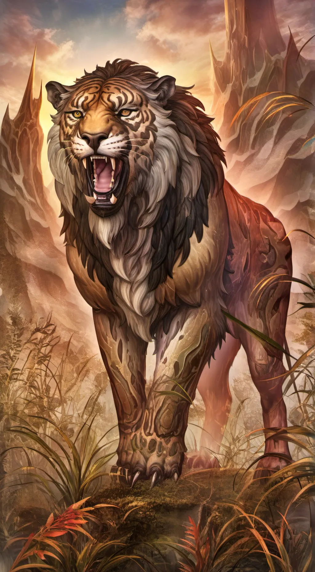 ai character: sabertooth hunt background