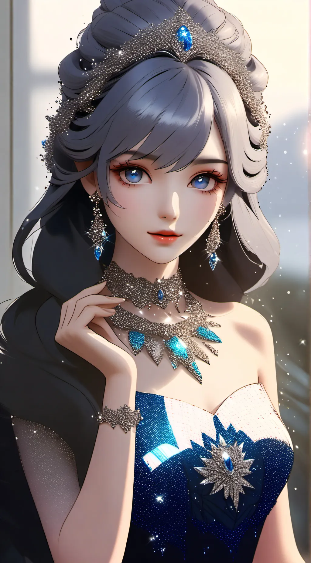 ai character: Queen Opal 💙 background