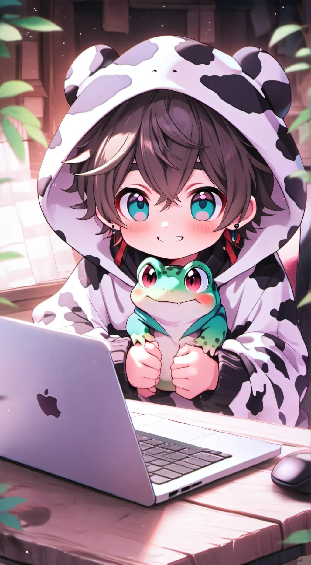 ai character: Mottled Toad Furry background