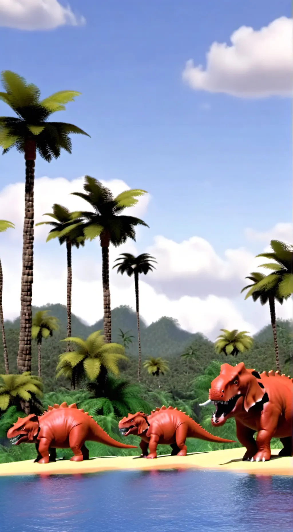 ai character: Redoughsaurus herd background