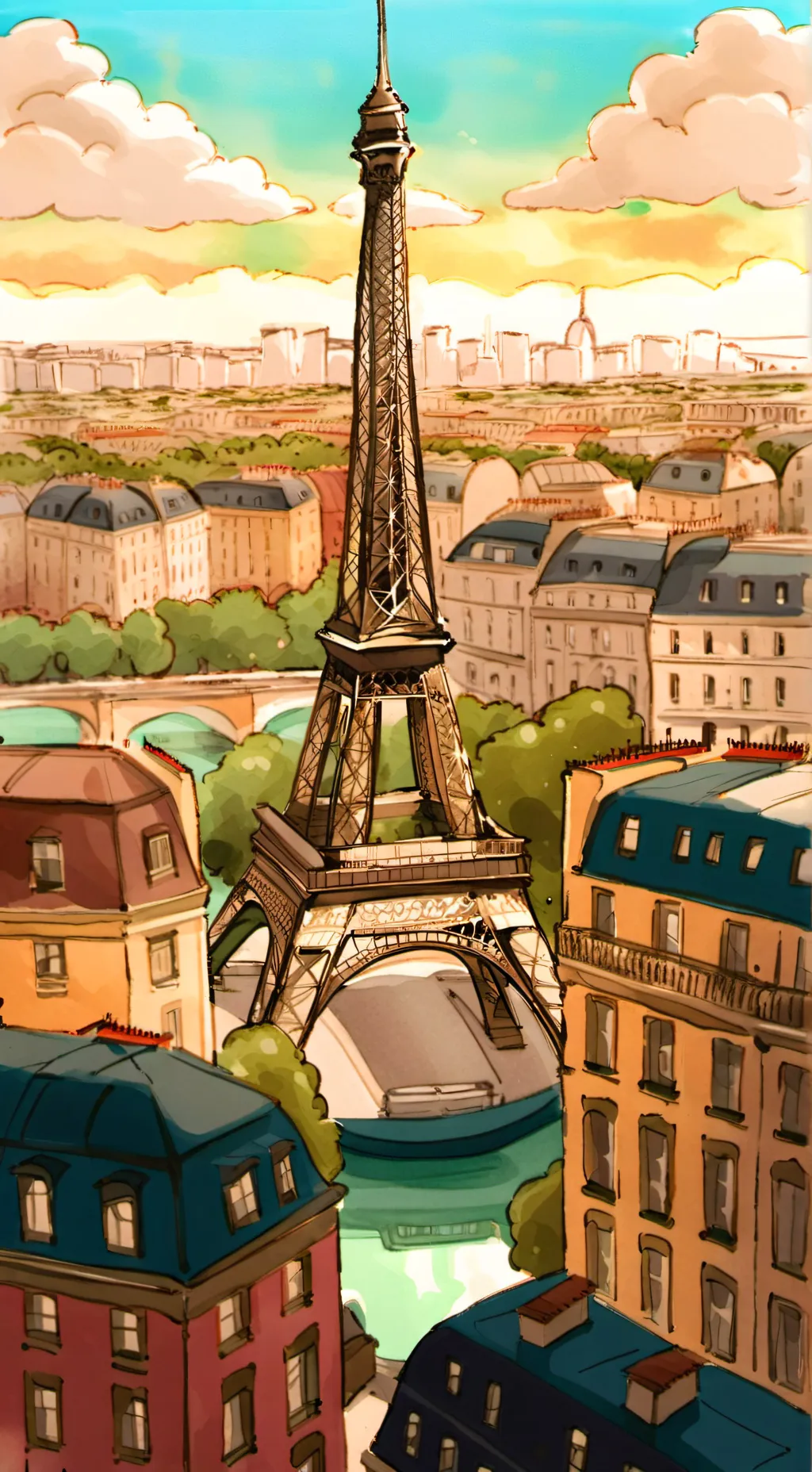 ai character: Miraculous ladybug background