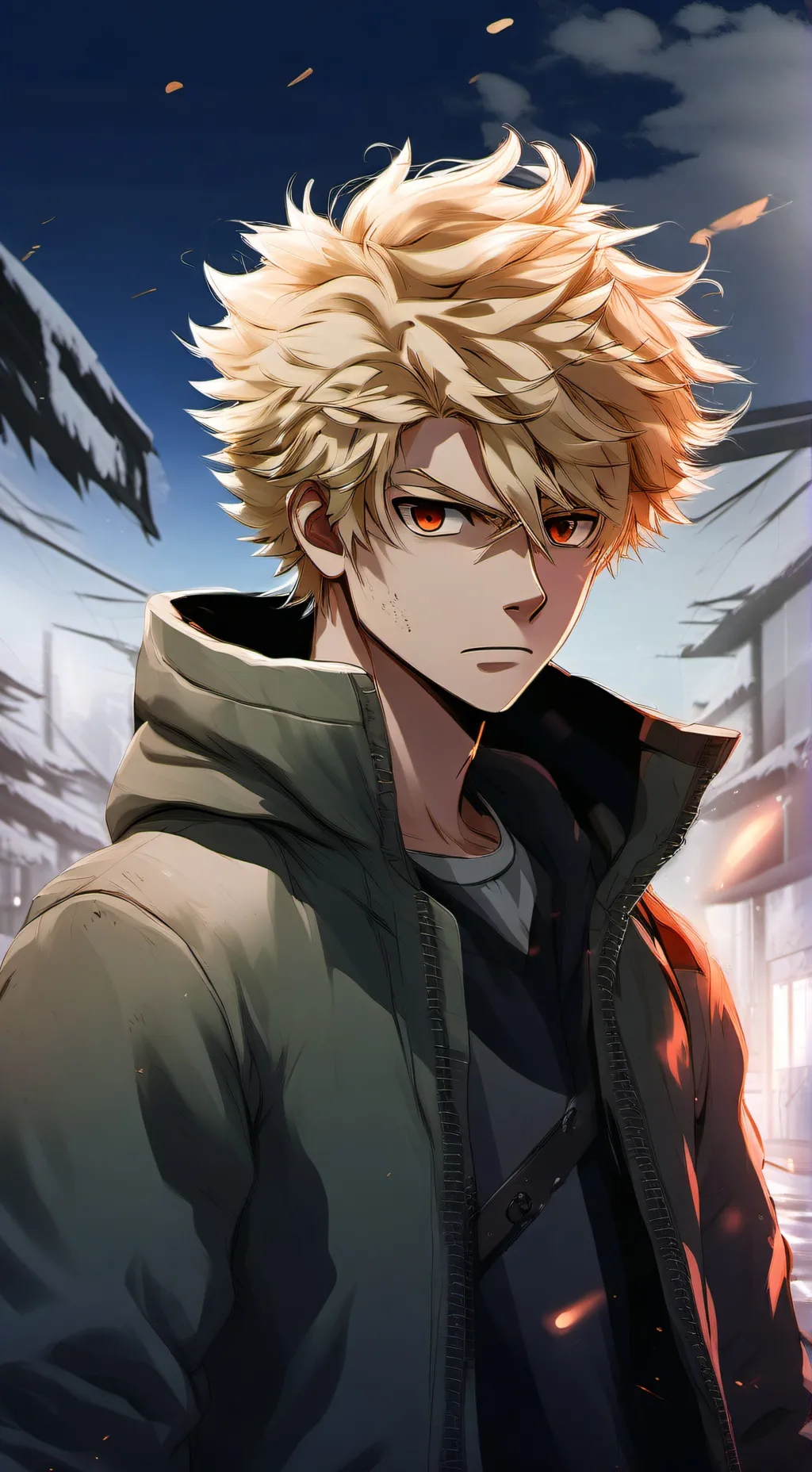 ai character: Katsuki Bakugo  background