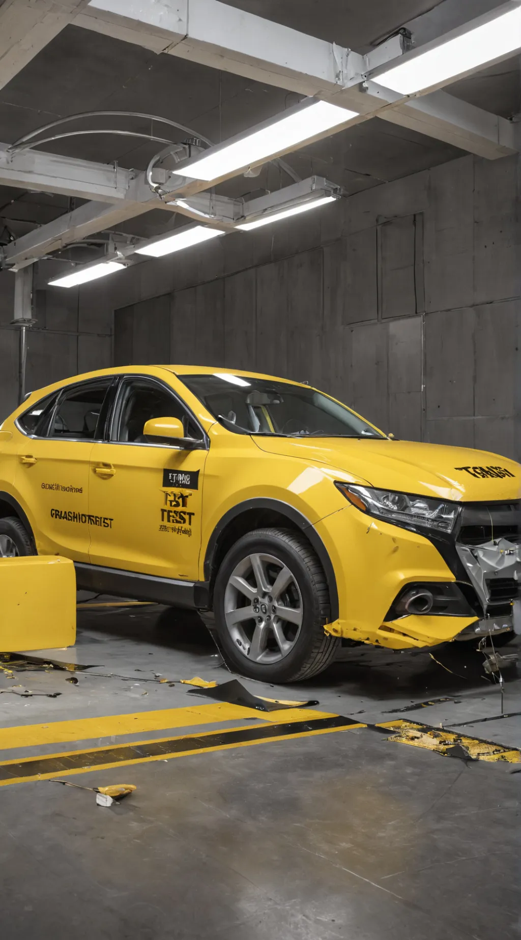 ai character: Crash test ￼￼ background